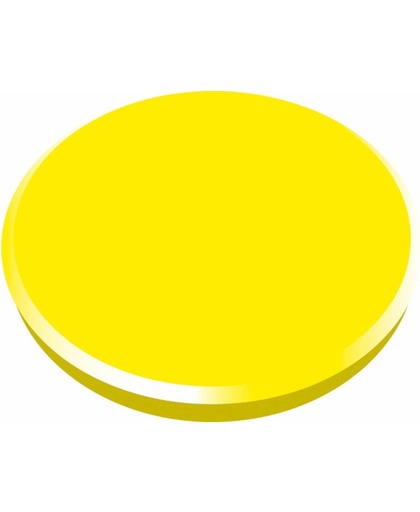 Magneet Alco 32mm rond doos a 10 stuks geel