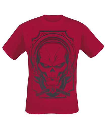 Captain America Red Skull - Furious Face T-shirt rood