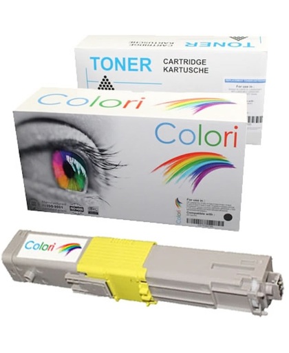 Toner voor Oki C310 C330 C510 C530 geel|Toners-en-inkt