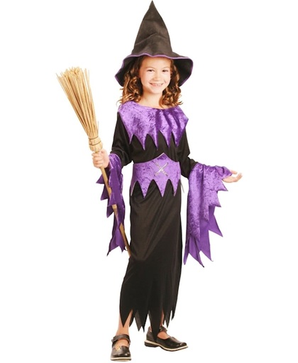 Halloween heksen kostuum voor meisjes - Verkleedkleding - 134/146