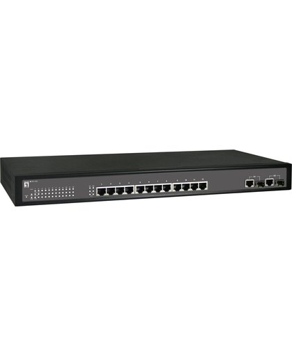 LevelOne IES-1420 Onbeheerde netwerkswitch Fast Ethernet (10/100) Power over Ethernet (PoE) 1U Zwart