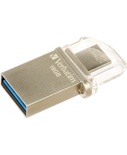 Verbatim Store 'n' Go OTG Micro 16GB USB 3.0 (3.1 Gen 1) USB-Type-A-aansluiting Zilver USB flash drive