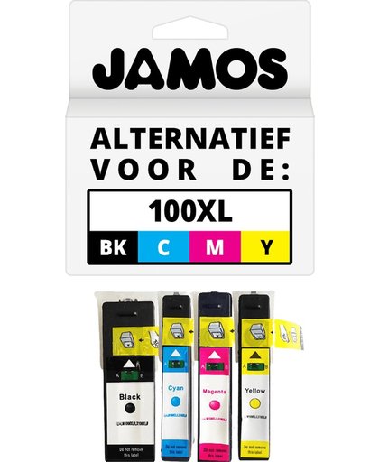 JAMOS - Inktcartridges / Alternatief voor de Lexmark 100XL Zwart & Kleuren Set