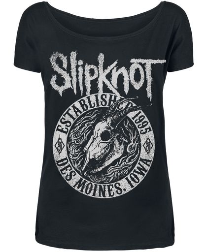 Slipknot Flaming Goat Girls shirt zwart