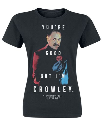Supernatural Crowley Girls shirt zwart
