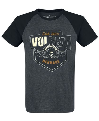 Volbeat Cross T-shirt grijs gemêleerd-zwart