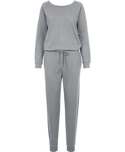 Urban Classics Ladies Long Sleeve Terry Jumpsuit Overall grijs gemêleerd