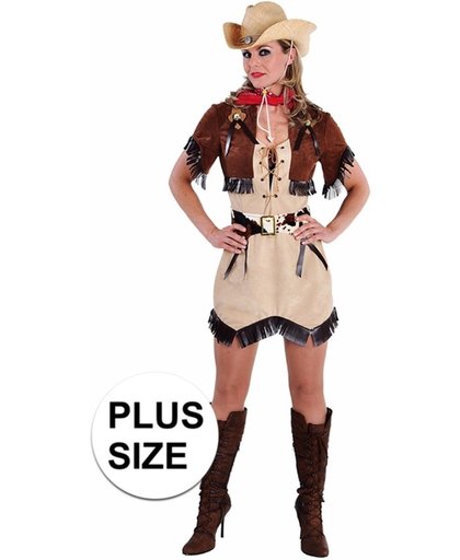 Grote maten cowgirl jurkje met bolero voor dames 44 (xxl) - western / country outfit