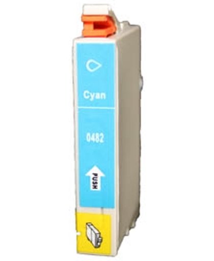 Toners-kopen.nl Epson C13TO4824010 TO482 cyaan Verpakking : Bulk Pack (zonder karton)  alternatief - compatible inkt cartridge voor Epson T0482 cyan