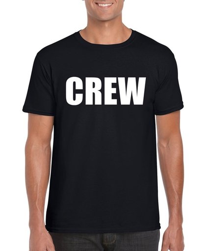 Crew tekst t-shirt zwart heren S