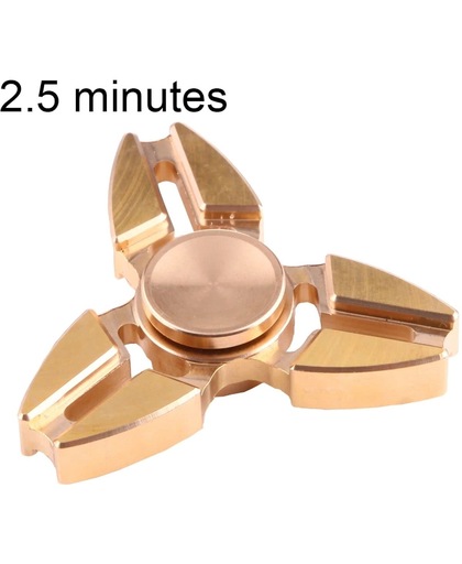 Fidget Spinner Toy Stress rooducer Anti-Anxiety Toy voor Children en Adults, 2.5 Minutes Rotation Time, Small Steel Beads Bearing + Copper materiaal, Crabs Three Leaves(Gold)