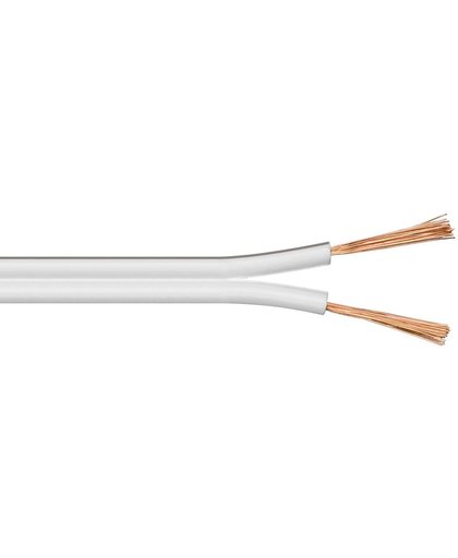 Goobay Luidspreker kabel 2x 0,75 mm / wit (koper) - 100 meter