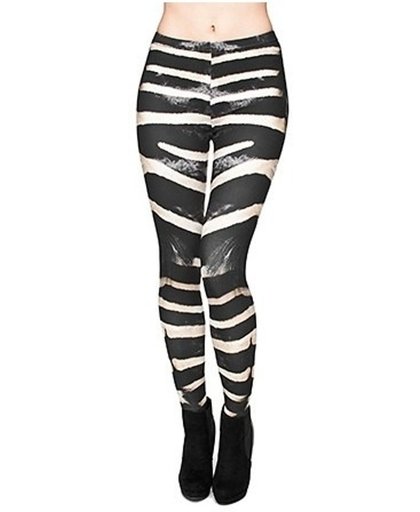 Dames party legging Zebra print