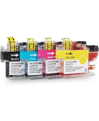 Huismerk/Compatible Brother LC-3217 Inktcartridge Multi pack (zwart en kleur)