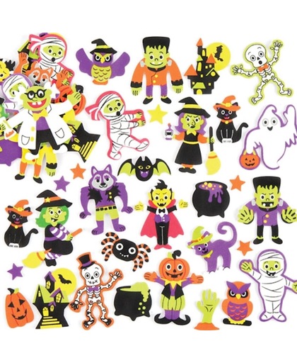 Foamstickers Halloween. Leuke knutsel- en decoratiesets voor Halloween voor jongens en meisjes (120 stuks per verpakking)