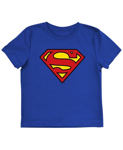 Superman Logo Kindershirt blauw