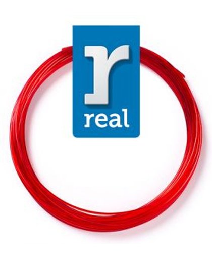 10m High-quality PETG 3D-pen Filament van Real Filament kleur doorzichtig rood