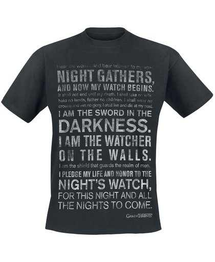 Game of Thrones GOZOO - Night&apos;s Watch Oath T-shirt zwart