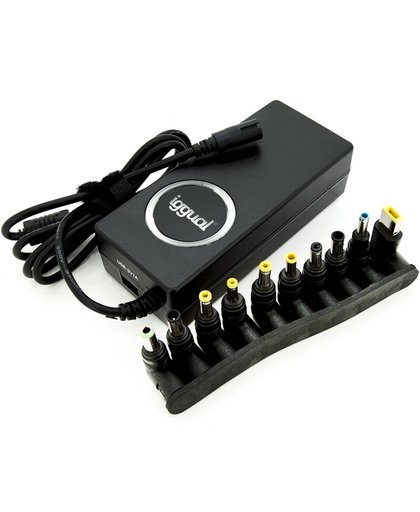 iggual CH-100W USB Binnen 100W Zwart netvoeding & inverter