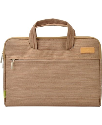 #DoYourMobile -12"/13" Laptop draagtas met riem - voor tablets en laptops - Design: Licht Bruin