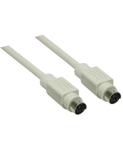 Alcasa 4280-STS3 3m 6-p Mini-DIN 6-p Mini-DIN Wit PS/2-kabel