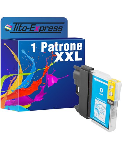 Tito-Express PlatinumSerie PlatinumSerie® 1 printerpatrone XXL kompatibel voor Brother LC1100 Cyan DCP-185C / DCP-383C / DCP-385C / DCP-387C / DCP-395CN / DCP-585CW / DCP-6690CW / DCP-J715W / MFC-490CN / MFC-490CW / MFC-J615W / MFC-790CW / MFC-795C