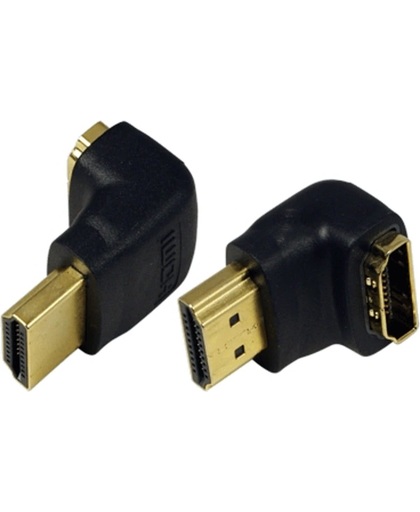 LogiLink AH0007 HDMI HDMI Zwart kabeladapter/verloopstukje