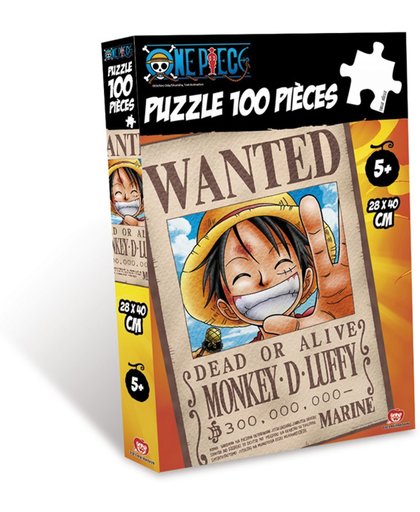 One Piece - Puzzle - 100 Pcs Wanted Luffy