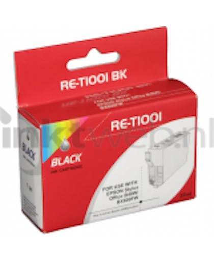 Merkloos - Inktcartridge / Alternatief voor de Epson T1001 / Zwart