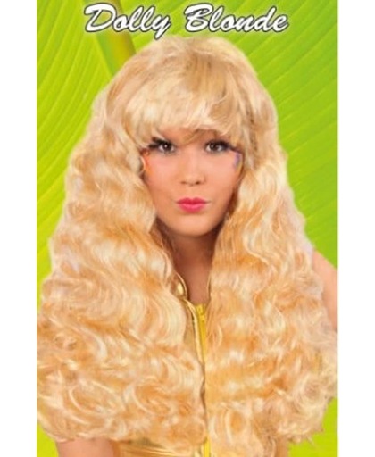 Pruik krul blond Dolly