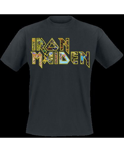 Iron Maiden Eddies Logo T-shirt zwart