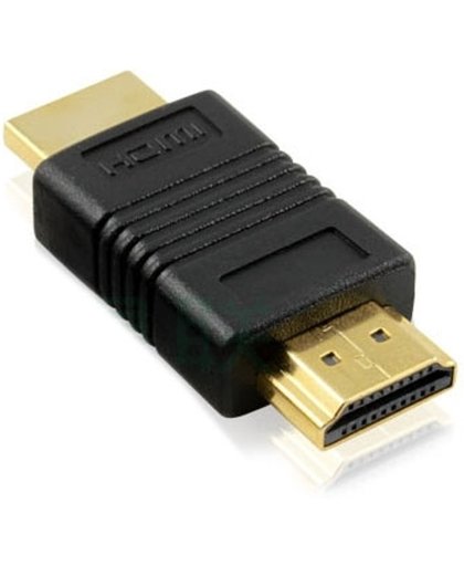 HDMI 19 Pin mannetje naar HDMI 19Pin mannetje vergulde adapter, ondersteunt HD TV / Xbox 360 / PS3 etc