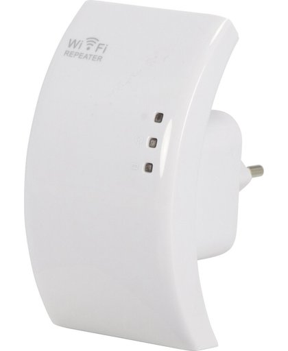 DELTACO WIFI-REP Draadloos Wifi Versterker, Versterkt het signaal tot 70m binnenshuis, 150 Mbps, 802.11b / g / n, wit