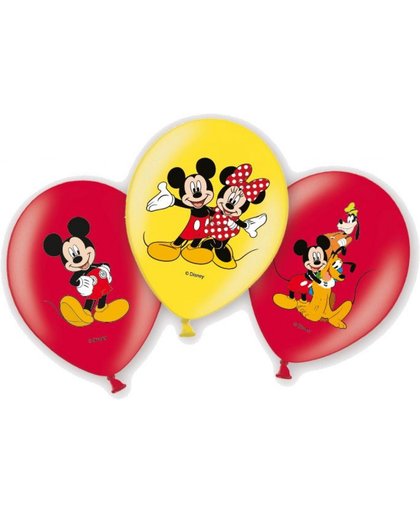 Micky Mouse Ballonnen Deluxe - 6 stuks