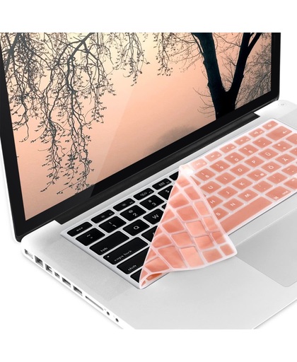 Xssive Toetsenbord Cover voor MacBook Air 11 inch - Siliconen - Rosé Goud - NL indeling