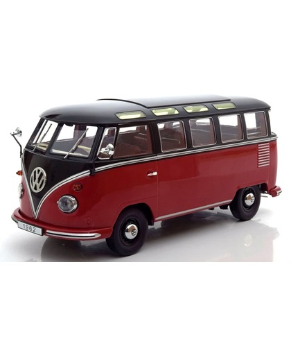 Volkswagen Bulli T1 Samba Bus 1-18 KK Scale Rood / Zwart Limited 1500 Pieces