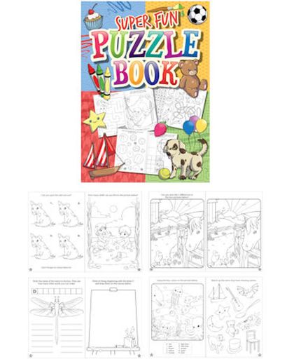 48 STUKS | Puzzelboeken - Model: Super Fun (Uitdeelcadeautjes)