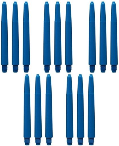 Dragon Darts dart shafts - 5 sets (15 stuks) - Med - blauw - darts shafts