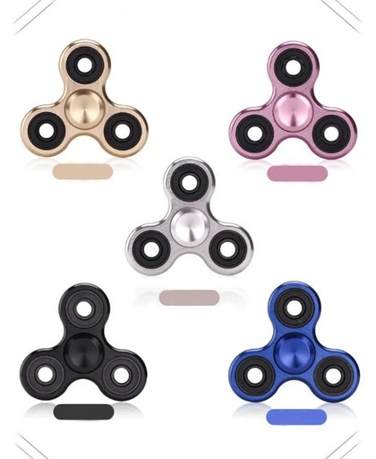 5 gekleurde Fidget Spinners metaal