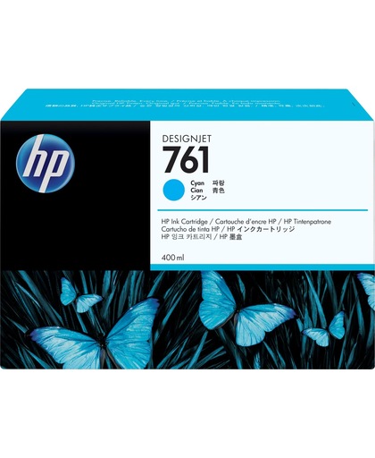 HP 761 cyaan DesignJet , 400 ml inktcartridge