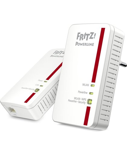 AVM FRITZ!Powerline 1240E WLAN 1200 Mbit/s Ethernet LAN Wi-Fi Rood, Wit 2 stuk(s)