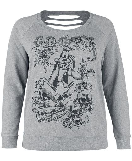 Mickey & Minnie Mouse Goofy - Sketch Girls trui grijs gemêleerd