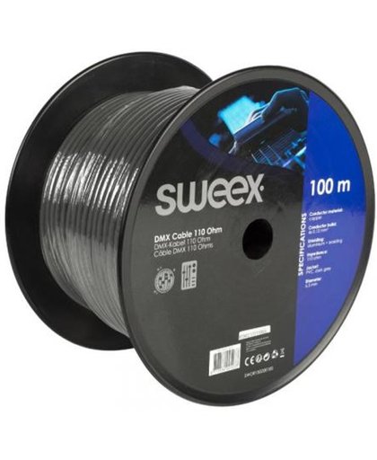 Sweex SWOR15020E100 Datakabel op Haspel 4x 0.12 mm 100 m Donkergrijs