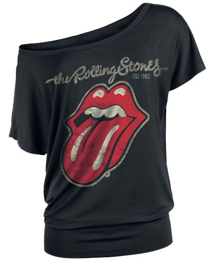 Rolling Stones, The Plastered Tongue Girls shirt zwart
