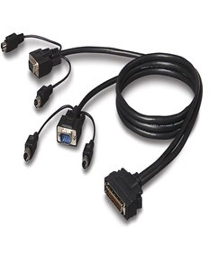 Belkin OmniView ENTERPRISE Series Dual-Port PS/2 KVM Cable 1.8m Zwart toetsenbord-video-muis (kvm) kabel