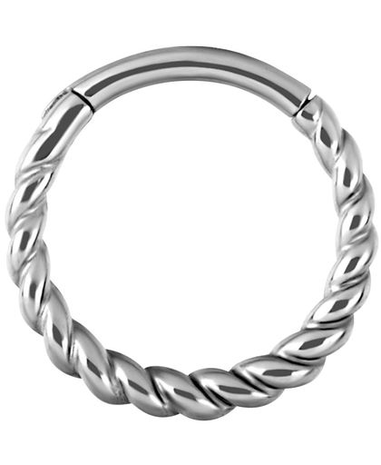 Steel Basicline® Twisted Rope Piercing zilverkleurig