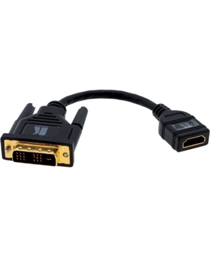 Kramer Electronics DVI-D (M) - HDMI (F) DVI-D HDMI Zwart kabeladapter/verloopstukje