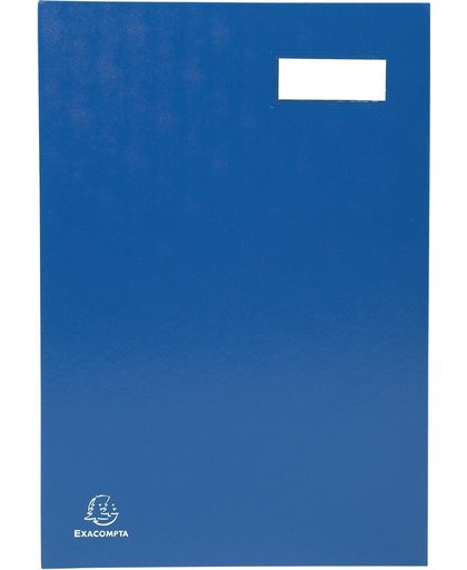 3x Exacompta handtekenmap voor 24x35cm, uit karton overdekt met pvc, 20 indelingen, blauw