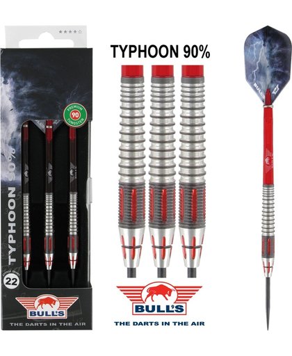 Bull's Typhoon 90% 25 gram Steeltip Dartpijlen