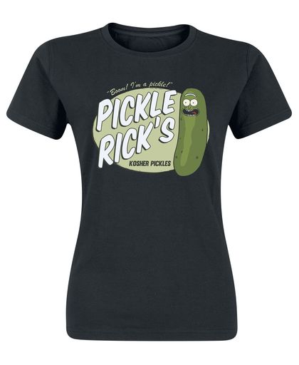 Rick And Morty Kosher Pickles Girls shirt zwart